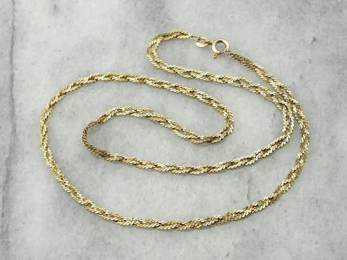 Market Square Jewelers Fancy Yellow Gold Braided Chain PreStyled Sets Market Square Jewelers Fancy Yellow Gold Braided Chain PreStyled Sets