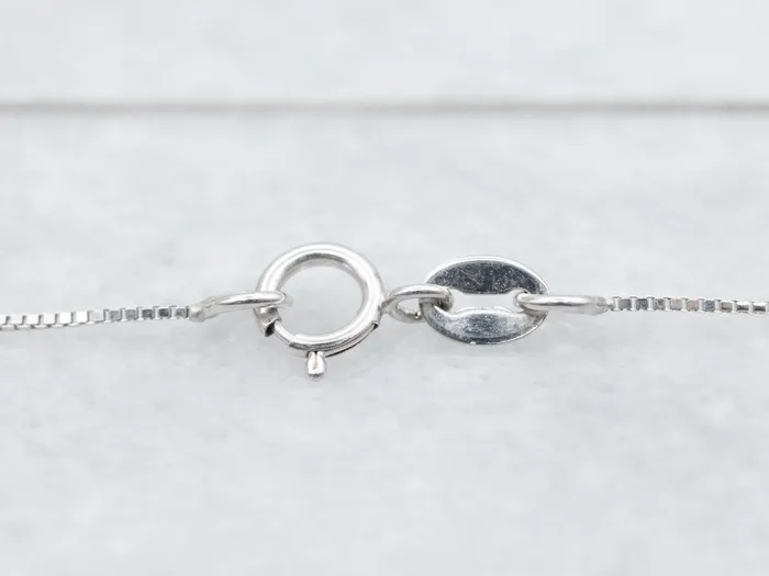 Market Square Jewelers Necklaces 18Inch White Gold Box Chain Market Square Jewelers Necklaces 18Inch White Gold Box Chain