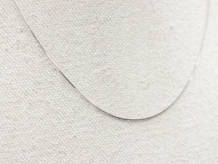 Market Square Jewelers Necklaces 18Inch White Gold Box Chain Market Square Jewelers Necklaces 18Inch White Gold Box Chain