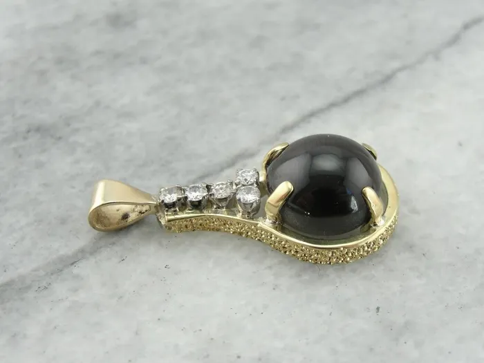 Market Square Jewelers Necklaces Cats Eye Sillimanite and Diamond Pendant Market Square Jewelers Necklaces Cats Eye Sillimanite and Diamond Pendant