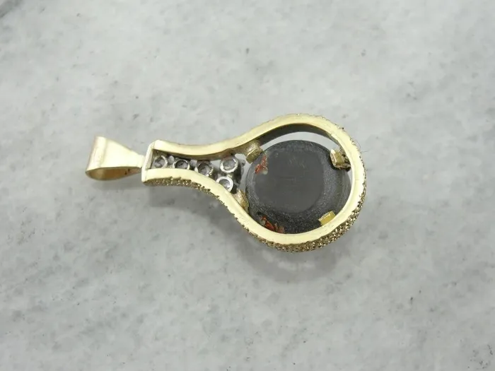 Market Square Jewelers Necklaces Cats Eye Sillimanite and Diamond Pendant Market Square Jewelers Necklaces Cats Eye Sillimanite and Diamond Pendant