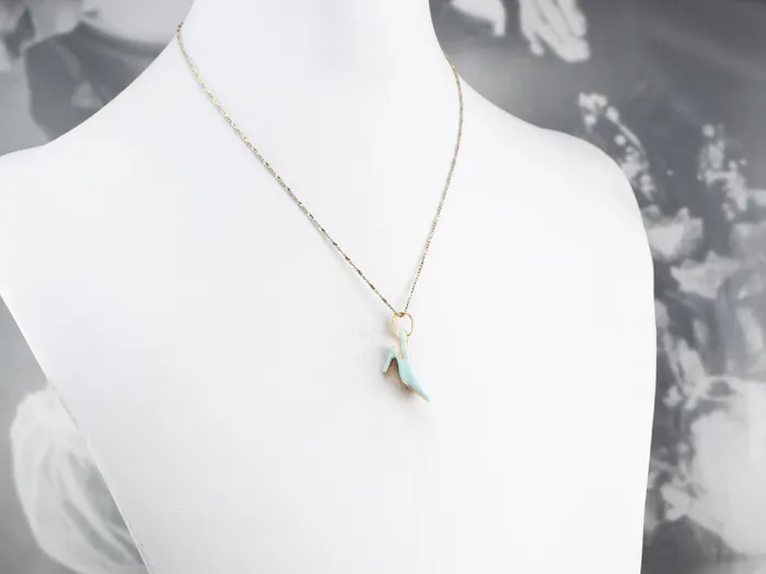 Market Square Jewelers Necklaces Gold and Enamel High Heel Pendant Market Square Jewelers Necklaces Gold and Enamel High Heel Pendant