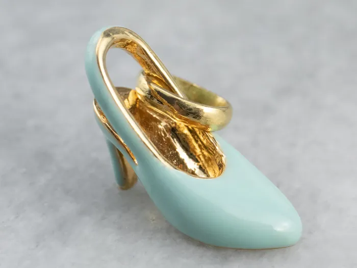 Market Square Jewelers Necklaces Gold and Enamel High Heel Pendant Market Square Jewelers Necklaces Gold and Enamel High Heel Pendant