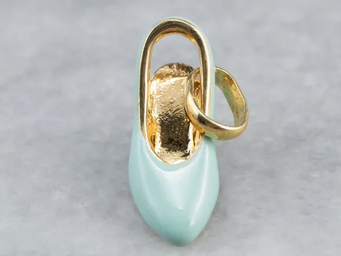 Market Square Jewelers Necklaces Gold and Enamel High Heel Pendant Market Square Jewelers Necklaces Gold and Enamel High Heel Pendant