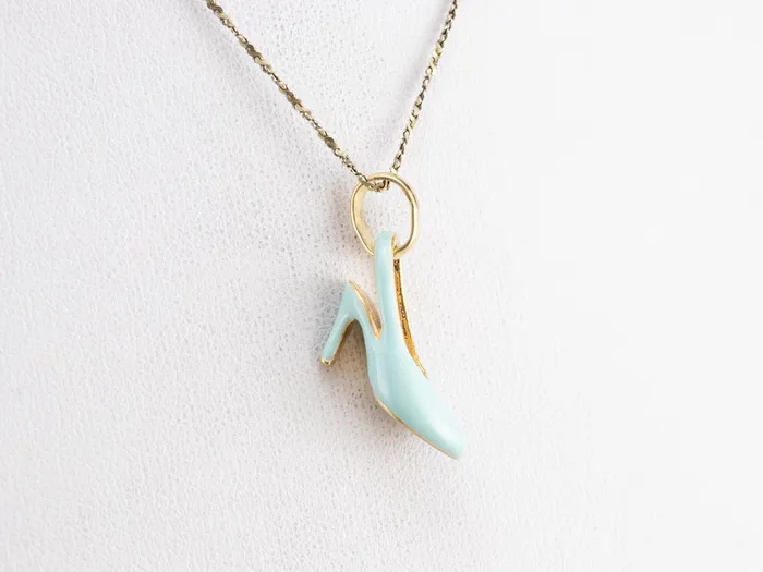 Market Square Jewelers Necklaces Gold and Enamel High Heel Pendant Market Square Jewelers Necklaces Gold and Enamel High Heel Pendant