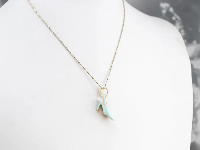 Market Square Jewelers Necklaces Gold and Enamel High Heel Pendant Market Square Jewelers Necklaces Gold and Enamel High Heel Pendant