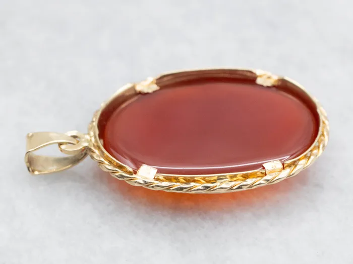 Market Square Jewelers Necklaces Oval Cut Carnelian Pendant Market Square Jewelers Necklaces Oval Cut Carnelian Pendant
