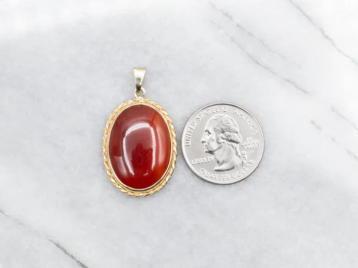 Market Square Jewelers Necklaces Oval Cut Carnelian Pendant Market Square Jewelers Necklaces Oval Cut Carnelian Pendant