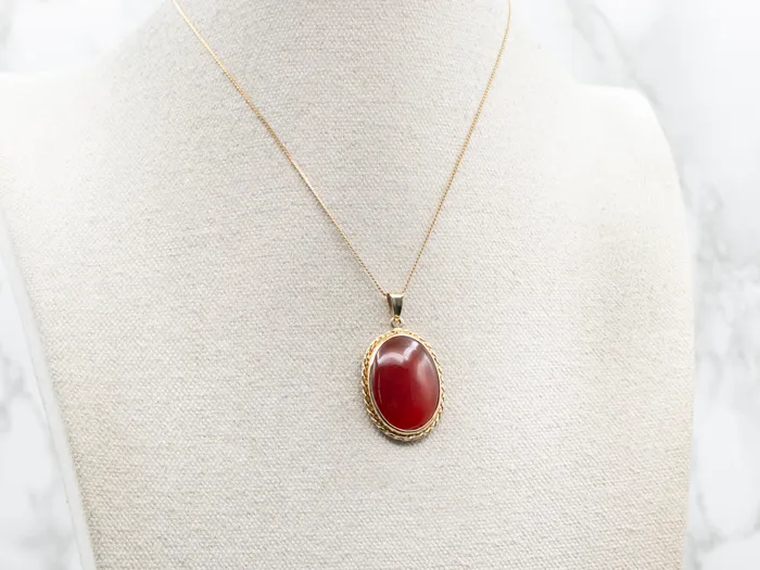 Market Square Jewelers Necklaces Oval Cut Carnelian Pendant Market Square Jewelers Necklaces Oval Cut Carnelian Pendant