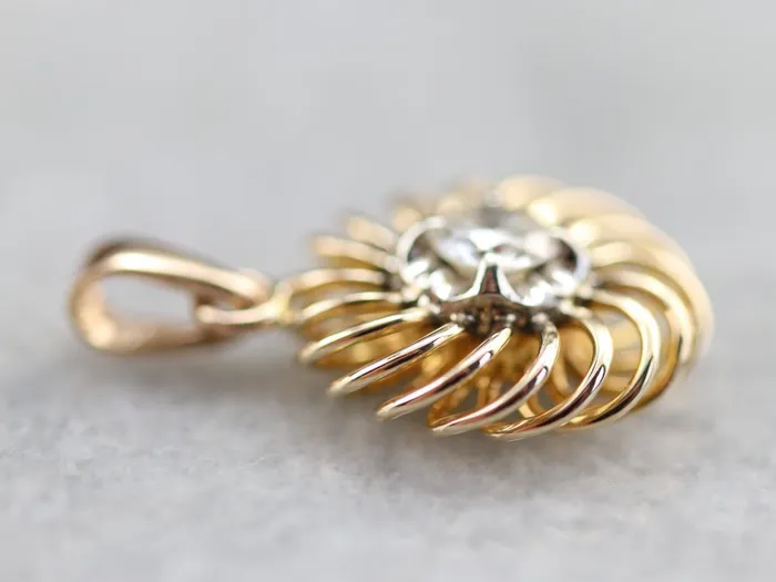 Market Square Jewelers Necklaces Swirling Gold and Diamond Pendant Market Square Jewelers Necklaces Swirling Gold and Diamond Pendant