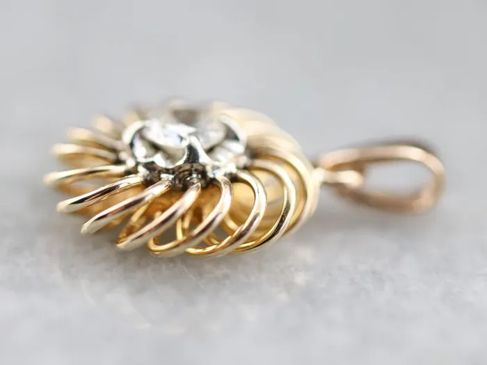 Market Square Jewelers Necklaces Swirling Gold and Diamond Pendant Market Square Jewelers Necklaces Swirling Gold and Diamond Pendant