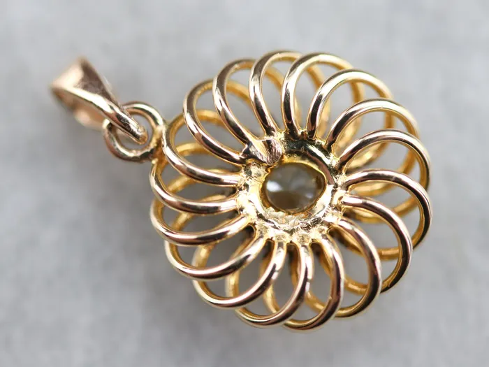 Market Square Jewelers Necklaces Swirling Gold and Diamond Pendant Market Square Jewelers Necklaces Swirling Gold and Diamond Pendant