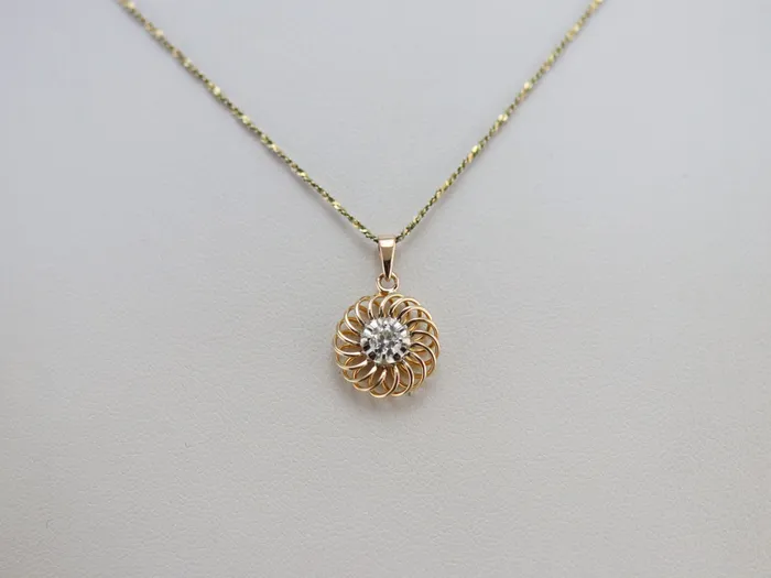 Market Square Jewelers Necklaces Swirling Gold and Diamond Pendant Market Square Jewelers Necklaces Swirling Gold and Diamond Pendant