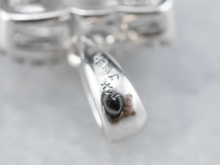 Market Square Jewelers Necklaces Twisting Diamond Halo Pendant