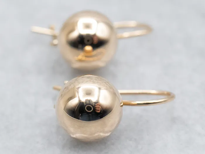Market Square Jewelers Polished Gold Ball Drop Earrings Earrings