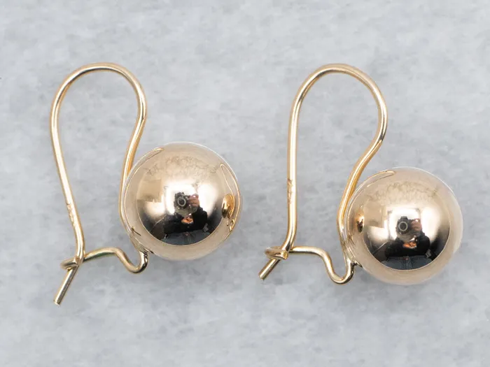 Market Square Jewelers Polished Gold Ball Drop Earrings Earrings
