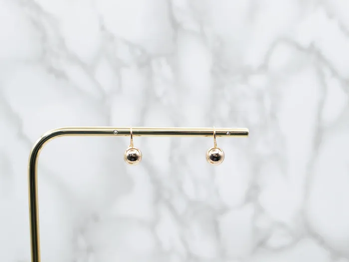 Market Square Jewelers Polished Gold Ball Drop Earrings Earrings