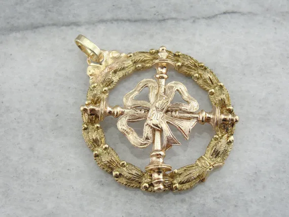 Market Square Jewelers PreStyled Sets Rosy Yellow Gold Antique Mason Medal