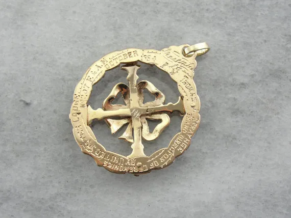 Market Square Jewelers PreStyled Sets Rosy Yellow Gold Antique Mason Medal