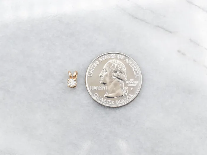 Market Square Jewelers PreStyled Sets Yellow Gold Diamond Solitaire Pendant