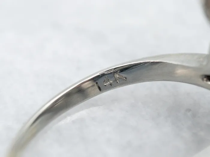 Market Square Jewelers Rings Blue Zircon Toi et Moi Bypass Style Ring