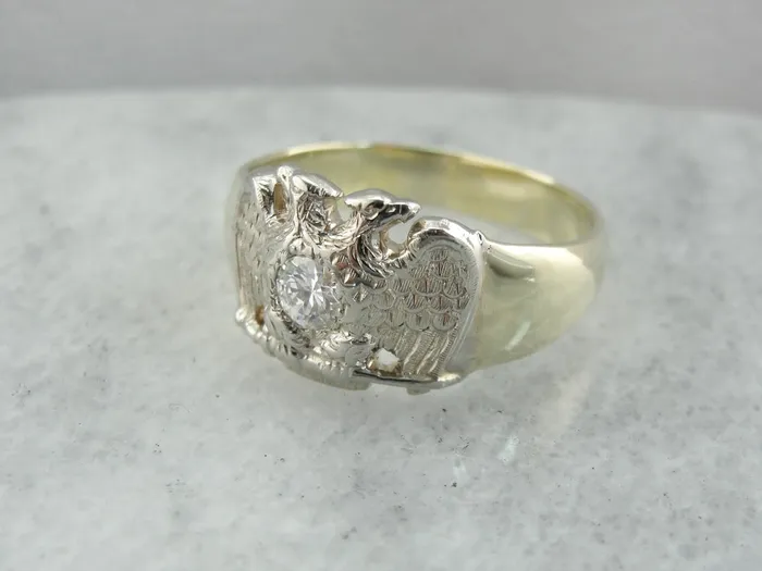 Market Square Jewelers Rings Diamond Masonic Double Headed Eagle Ring Scottish Rite Market Square Jewelers Rings Diamond Masonic Double Headed Eagle Ring Scottish Rite