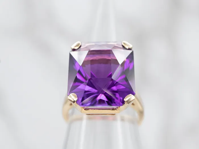 Market Square Jewelers Rings Exquisite Yellow Gold Amethyst Solitaire Cocktail Ring Market Square Jewelers Rings Exquisite Yellow Gold Amethyst Solitaire Cocktail Ring