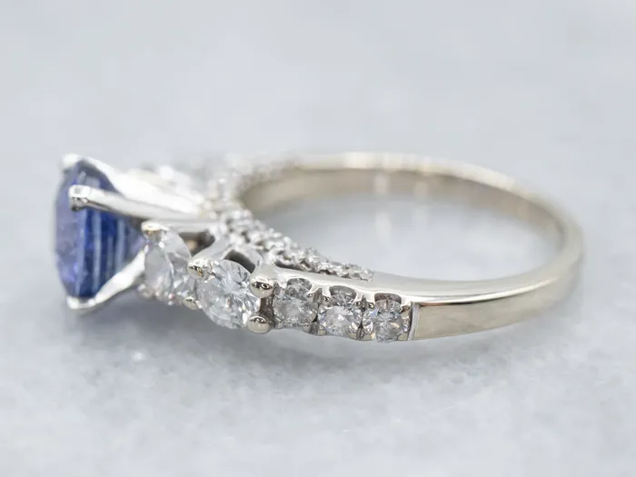 Market Square Jewelers Rings Mixed Metal Sapphire and Diamond Engagement Ring Market Square Jewelers Rings Mixed Metal Sapphire and Diamond Engagement Ring