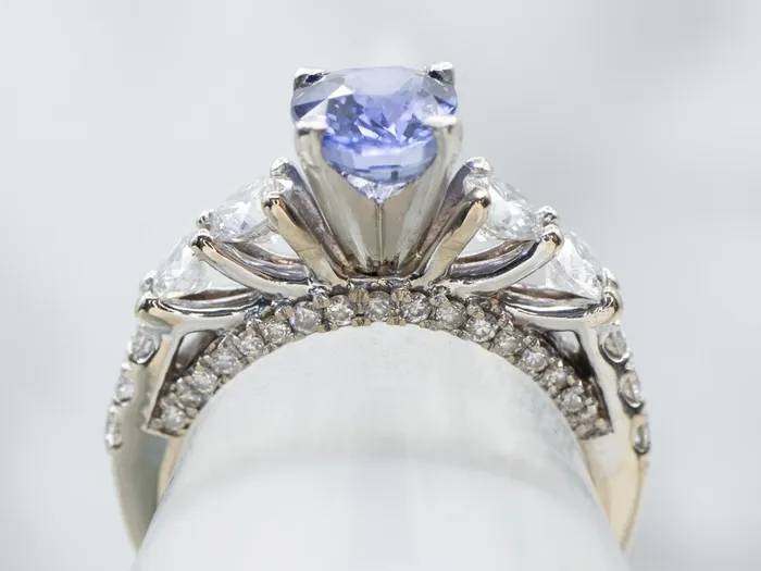 Market Square Jewelers Rings Mixed Metal Sapphire and Diamond Engagement Ring Market Square Jewelers Rings Mixed Metal Sapphire and Diamond Engagement Ring