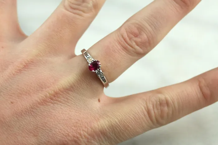 Market Square Jewelers Rings Modern Ruby Red and Diamond Engagement Ring Market Square Jewelers Rings Modern Ruby Red and Diamond Engagement Ring