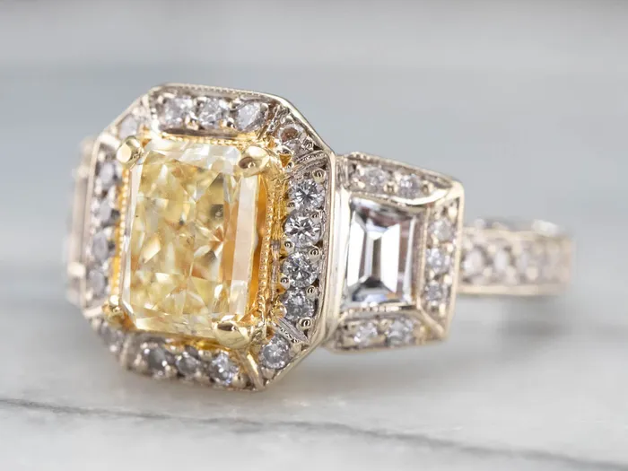 Market Square Jewelers Rings Modern Yellow GIA Certified Diamond Ring Market Square Jewelers Rings Modern Yellow GIA Certified Diamond Ring