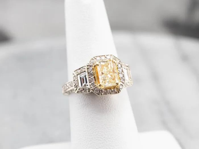 Market Square Jewelers Rings Modern Yellow GIA Certified Diamond Ring Market Square Jewelers Rings Modern Yellow GIA Certified Diamond Ring