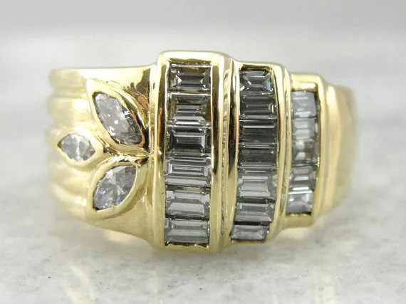 Market Square Jewelers Rings Solid and Bold Asymmetrical Retro Design Fine Diamond Cocktail Ring Market Square Jewelers Rings Solid and Bold Asymmetrical Retro Design Fine Diamond Cocktail Ring
