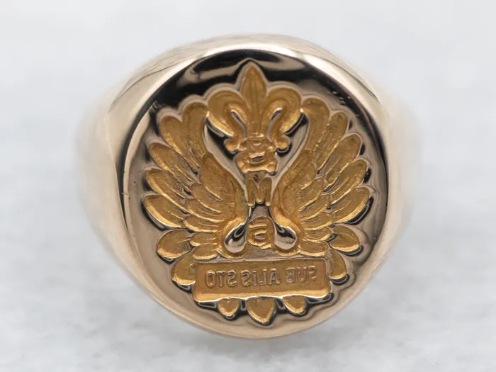 Market Square Jewelers Rings Vintage Family Crest Signet Ring Market Square Jewelers Rings Vintage Family Crest Signet Ring