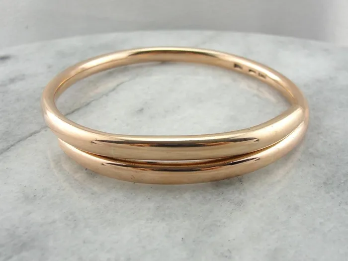 Market Square Jewelers Rose Gold English Bangle Bracelet Bracelets
