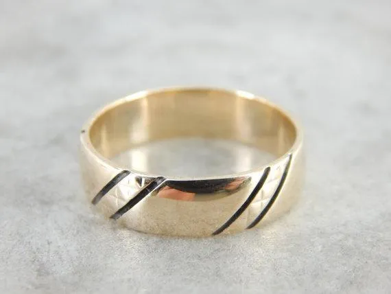 Market Square Jewelers Timeless Lines Vintage Wedding Band in Yellow Gold Rings Market Square Jewelers Timeless Lines Vintage Wedding Band in Yellow Gold Rings