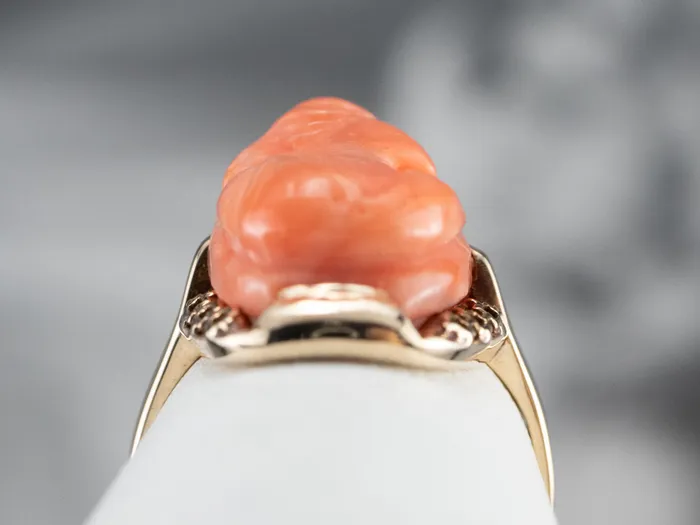 Market Square Jewelers Vintage Coral Cameo Rose Gold Ring Rings Market Square Jewelers Vintage Coral Cameo Rose Gold Ring Rings