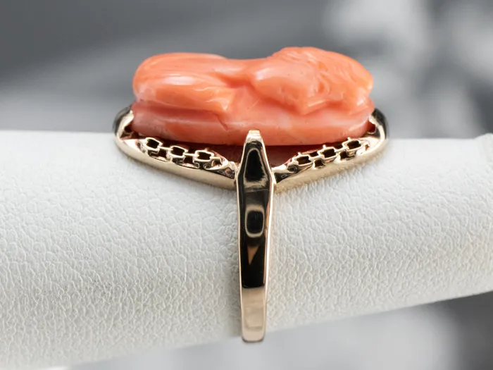 Market Square Jewelers Vintage Coral Cameo Rose Gold Ring Rings Market Square Jewelers Vintage Coral Cameo Rose Gold Ring Rings