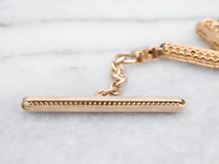 Market Square Jewelers Watches Antique Rose Gold TBar Pocket Watch Chain