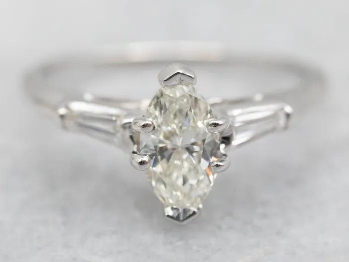 Market Square Jewelers White Gold Marquise Diamond Engagement Ring with Diamond Accents Rings Market Square Jewelers White Gold Marquise Diamond Engagement Ring with Diamond Accents Rings