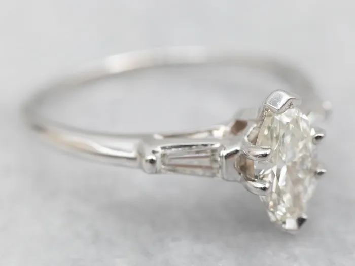 Market Square Jewelers White Gold Marquise Diamond Engagement Ring with Diamond Accents Rings Market Square Jewelers White Gold Marquise Diamond Engagement Ring with Diamond Accents Rings
