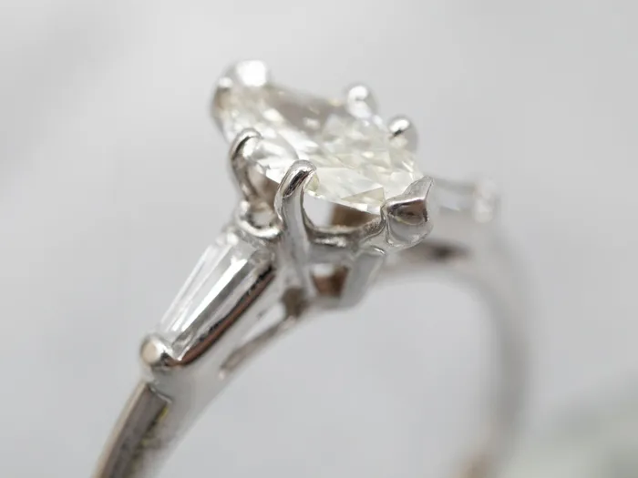 Market Square Jewelers White Gold Marquise Diamond Engagement Ring with Diamond Accents Rings Market Square Jewelers White Gold Marquise Diamond Engagement Ring with Diamond Accents Rings