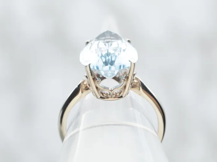 Market Square Jewelers White Gold Pear Cut Blue Topaz Solitaire Ring Rings Market Square Jewelers White Gold Pear Cut Blue Topaz Solitaire Ring Rings