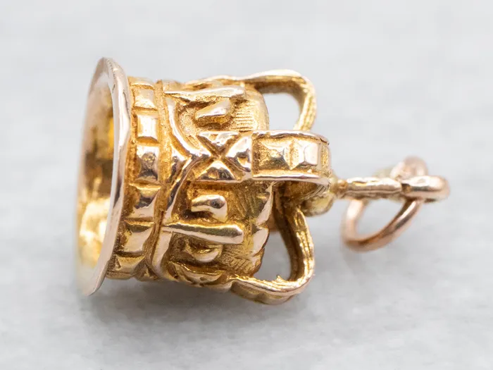 Market Square Jewelers Yellow Gold Crown Charm Charm Necklaces Market Square Jewelers Yellow Gold Crown Charm Charm Necklaces