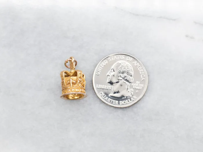 Market Square Jewelers Yellow Gold Crown Charm Charm Necklaces Market Square Jewelers Yellow Gold Crown Charm Charm Necklaces