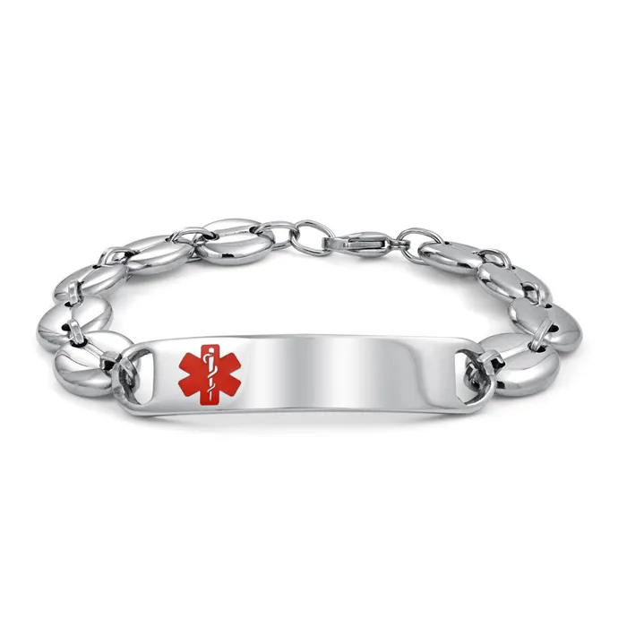 Medical ID Bracelet for Men Marina Anchor Mariner Silver Tone Stainless Steel BlingJewelry Wholesale Bracelets Medical ID Bracelet for Men Marina Anchor Mariner Silver Tone Stainless Steel BlingJewelry Wholesale Bracelets
