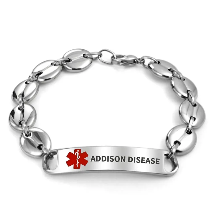 Medical ID Bracelet for Men Marina Anchor Mariner Silver Tone Stainless Steel BlingJewelry Wholesale Bracelets