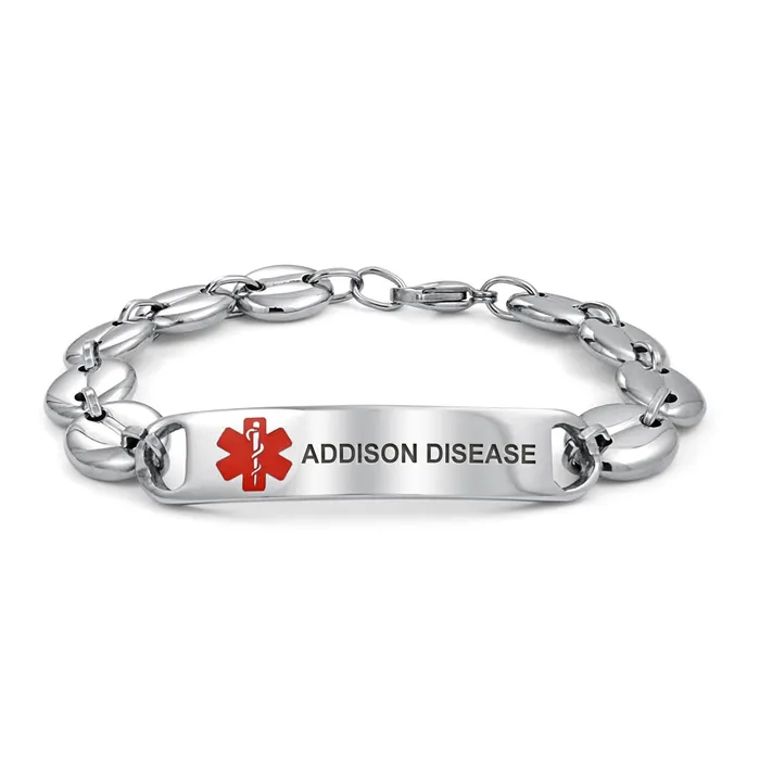 Medical ID Bracelet for Men Marina Anchor Mariner Silver Tone Stainless Steel BlingJewelry Wholesale Bracelets
