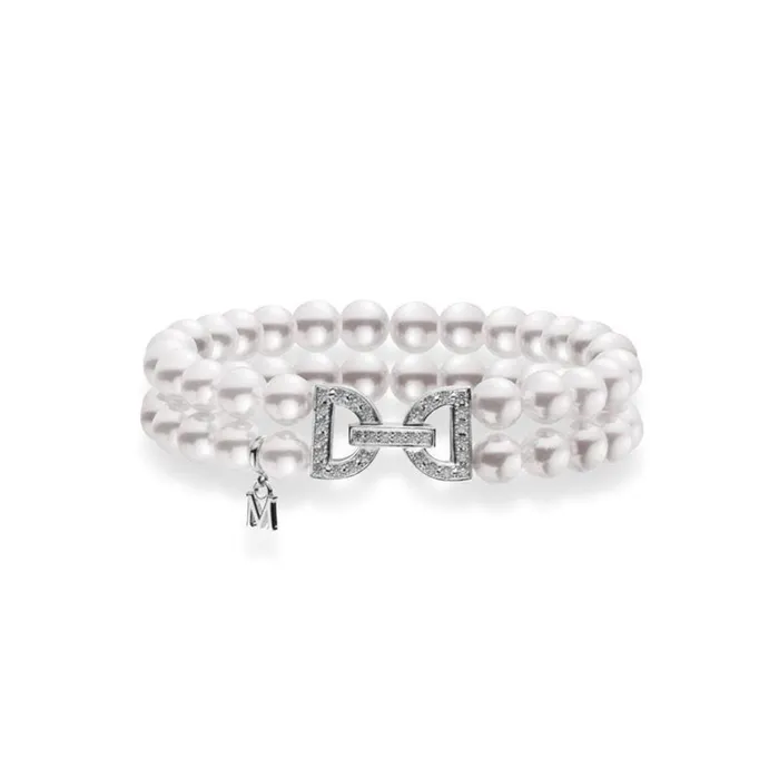 Mikimoto Mikimoto Akoya Cultured Pearl Double Row Bracelet Bracelets