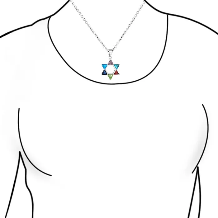 Modern CZ Star of David Pendant Necklace in Sterling Silver for Teens BlingJewelry Wholesale Necklaces Modern CZ Star of David Pendant Necklace in Sterling Silver for Teens BlingJewelry Wholesale Necklaces